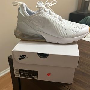 Nike Air Max 270 White with Light Brown Bottom